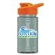 a orange lid & glacier blue bottle upcycle - mini 16 oz rpet sports bottle with drink thru lid - digital
