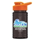 a orange lid & transparent smoke bottle upcycle - mini 16 oz rpet sports bottle with drink thru lid - digital