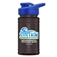 a royal blue lid & transparent smoke bottle upcycle - mini 16 oz rpet sports bottle with drink thru lid - digital