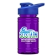 a royal blue lid & transparent violet bottle upcycle - mini 16 oz rpet sports bottle with drink thru lid - digital