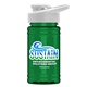 a white lid & transparent green bottle upcycle - mini 16 oz rpet sports bottle with drink thru lid - digital