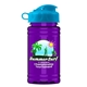 a cyan lid & transparent violet bottle upcycle mini - 16 oz rpet sport bottle with flip top lid