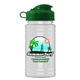 a green lid & eco white bottle upcycle mini - 16 oz rpet sport bottle with flip top lid