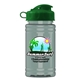 a green lid & glacier blue bottle upcycle mini - 16 oz rpet sport bottle with flip top lid