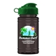 a green lid & transparent smoke bottle upcycle mini - 16 oz rpet sport bottle with flip top lid
