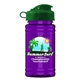a green lid & transparent violet bottle upcycle mini - 16 oz rpet sport bottle with flip top lid