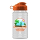 a orange lid & eco white bottle upcycle mini - 16 oz rpet sport bottle with flip top lid