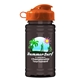 a orange lid & transparent smoke bottle upcycle mini - 16 oz rpet sport bottle with flip top lid
