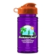 a orange lid & transparent violet bottle upcycle mini - 16 oz rpet sport bottle with flip top lid