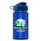 a reflex blue lid & transparent blue bottle upcycle mini - 16 oz rpet sport bottle with flip top lid