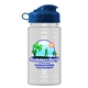a reflex blue lid & eco white bottle upcycle mini - 16 oz rpet sport bottle with flip top lid
