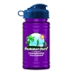 a reflex blue lid & transparent violet bottle upcycle mini - 16 oz rpet sport bottle with flip top lid
