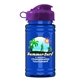 a violet lid & transparent blue bottle upcycle mini - 16 oz rpet sport bottle with flip top lid