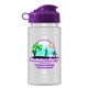 a violet lid & eco white bottle upcycle mini - 16 oz rpet sport bottle with flip top lid