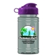 a violet lid & glacier blue bottle upcycle mini - 16 oz rpet sport bottle with flip top lid