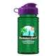 a violet lid & transparent green bottle upcycle mini - 16 oz rpet sport bottle with flip top lid