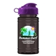 a violet lid & transparent smoke bottle upcycle mini - 16 oz rpet sport bottle with flip top lid