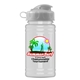a white lid & eco white bottle upcycle mini - 16 oz rpet sport bottle with flip top lid