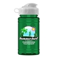 a white lid & transparent green bottle upcycle mini - 16 oz rpet sport bottle with flip top lid