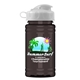 a white lid & transparent smoke bottle upcycle mini - 16 oz rpet sport bottle with flip top lid