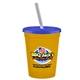 a athletic gold cup & translucent blue lid & frost straw 16 oz stadium tumbler cup with lid straw - digital