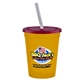 a athletic gold cup & translucent red lid & frost straw 16 oz stadium tumbler cup with lid straw - digital