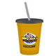 a athletic gold cup & transparent smoke lid & frost straw 16 oz stadium tumbler cup with lid straw - digital
