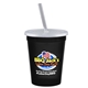 a black cup & frost lid & frost straw 16 oz stadium tumbler cup with lid straw - digital