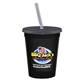 a black cup & transparent smoke lid & frost straw 16 oz stadium tumbler cup with lid straw - digital