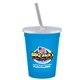 a cyan cup & frost lid & frost straw 16 oz stadium tumbler cup with lid straw - digital