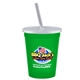 a green cup & frost lid & frost straw 16 oz stadium tumbler cup with lid straw - digital
