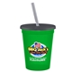a green cup & transparent smoke lid & frost straw 16 oz stadium tumbler cup with lid straw - digital