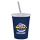 a navy blue cup & frost lid & frost straw 16 oz stadium tumbler cup with lid straw - digital