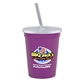 a violet cup & frost lid & frost straw 16 oz stadium tumbler cup with lid straw - digital