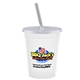a white cup & frost lid & frost straw 16 oz stadium tumbler cup with lid straw - digital
