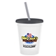 a white cup & transparent smoke lid & frost straw 16 oz stadium tumbler cup with lid straw - digital