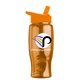a orange lid & transparent orange bottle poly - pure - 27 oz transparent bottle with flip straw lid and digital imprint