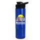 a black lid & transparent blue bottle the wave - 24 oz tritan(tm) bottle with drink thru lid and digital imprint