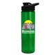 a black lid & transparent green bottle the wave - 24 oz tritan(tm) bottle with drink thru lid and digital imprint