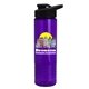 a black lid & transparent violet bottle the wave - 24 oz tritan(tm) bottle with drink thru lid and digital imprint