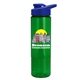 a blue lid & transparent green bottle the wave - 24 oz tritan(tm) bottle with drink thru lid and digital imprint