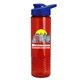 a blue lid & transparent red bottle the wave - 24 oz tritan(tm) bottle with drink thru lid and digital imprint