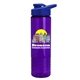 a blue lid & transparent violet bottle the wave - 24 oz tritan(tm) bottle with drink thru lid and digital imprint