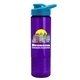 a cyan lid & transparent violet bottle the wave - 24 oz tritan(tm) bottle with drink thru lid and digital imprint