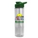 a green lid & clear bottle the wave - 24 oz tritan(tm) bottle with drink thru lid and digital imprint