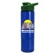 a green lid & transparent blue bottle the wave - 24 oz tritan(tm) bottle with drink thru lid and digital imprint