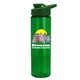 a green lid & transparent green bottle the wave - 24 oz tritan(tm) bottle with drink thru lid and digital imprint