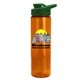 a green lid & transparent orange bottle the wave - 24 oz tritan(tm) bottle with drink thru lid and digital imprint