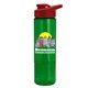 a red lid & transparent green bottle the wave - 24 oz tritan(tm) bottle with drink thru lid and digital imprint