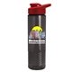 a red lid & transparent smoke bottle the wave - 24 oz tritan(tm) bottle with drink thru lid and digital imprint